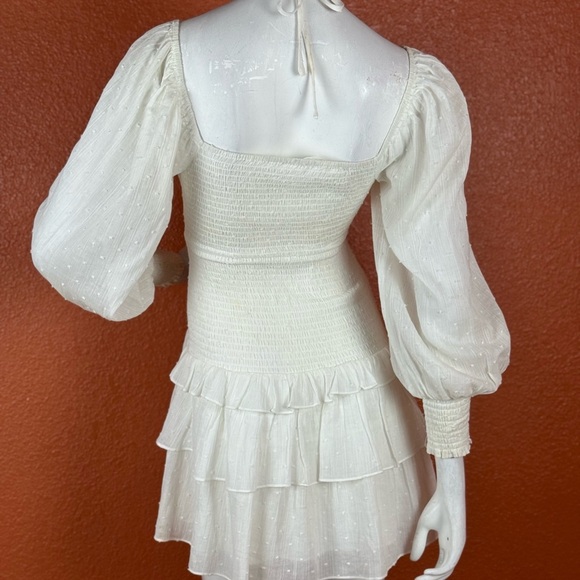 ASTR THE LABEL WHITE MARIETTA CINCHED BUST CUTOUT MINI DRESS Small. C18 - Picture 11 of 16